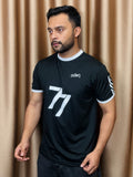 77 Black Jersey T-Shirt - Style 3
