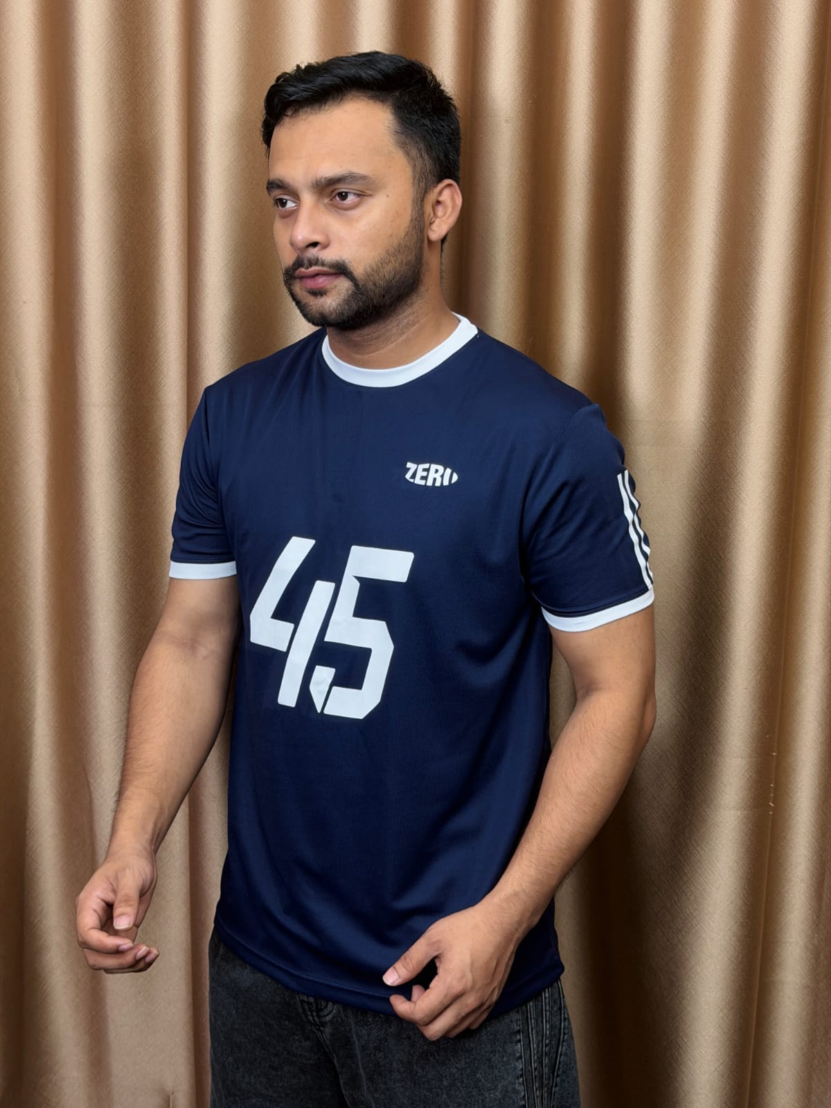45 Navy Jersey T-Shirt - Style 3