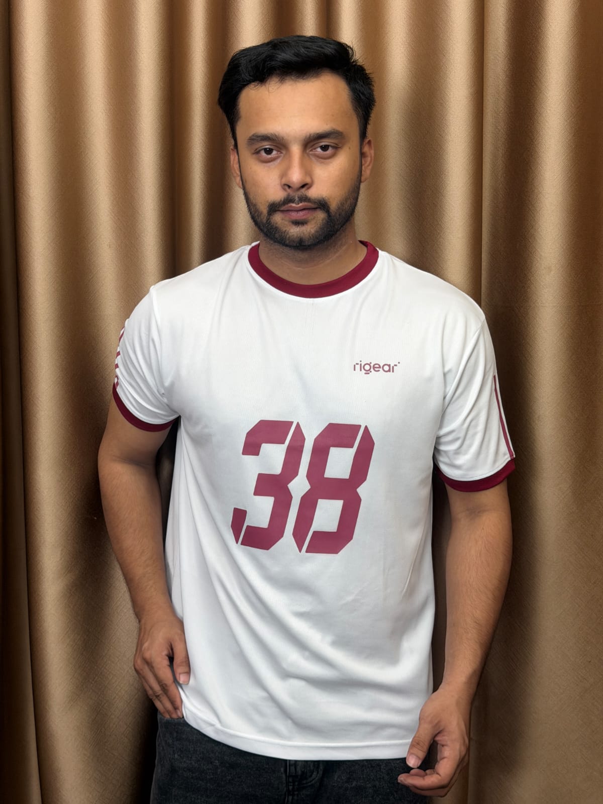 38 White Jersey T-Shirt - Style 3